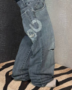 [V0901] Vintage y2k / 2000s Rumble blaue baggy jeans