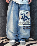 [V0892] Vintage y2k Karl Kani blaue baggy jeans