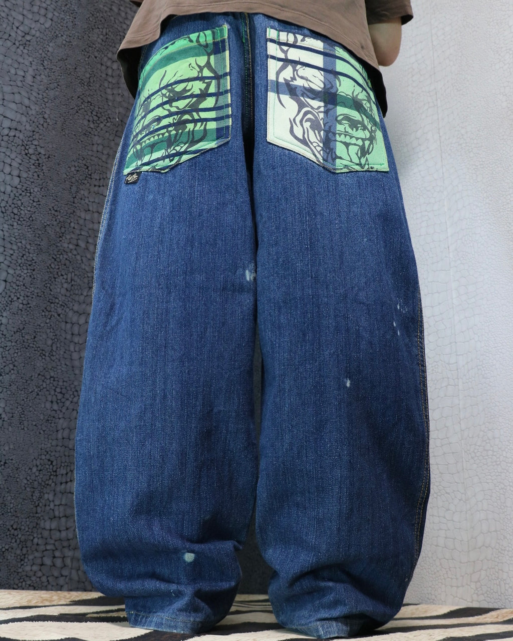 [V0944] Vintage y2k / 2000s Raw Blue blaue baggy jeans