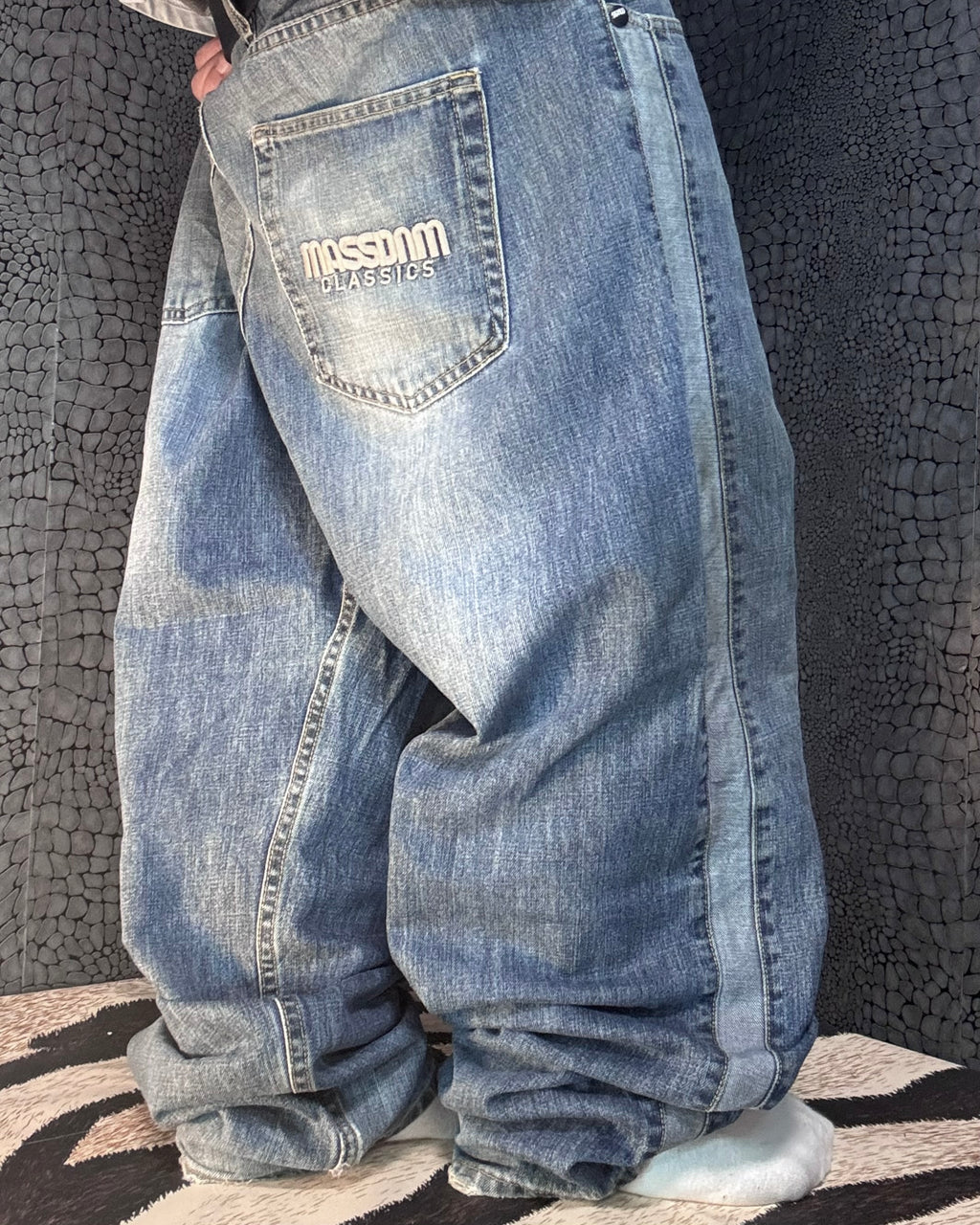 [V0789] Vintage y2k Mass Denim blaue baggy jeans
