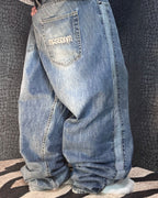 [V0789] Vintage y2k Mass Denim blaue baggy jeans