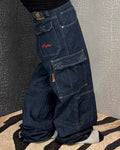 [V0899] Vintage y2k / 2000s Rifle marineblaue baggy jeans