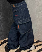 [V0899] Vintage y2k / 2000s Rifle marineblaue baggy jeans
