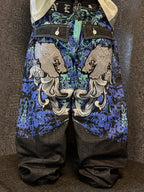 [V0823] Vintage y2k Pizoff schwarze baggy jeans (Money Talks)