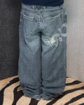 [V0901] Vintage y2k / 2000s Rumble blaue baggy jeans