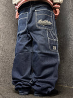 [V0886de] Vintage y2k Southpole marineblaue baggy jeans
