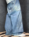 [V0521] Vintage y2k Om Jeans blaue baggy jeans