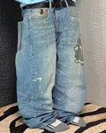 [V0942] Vintage y2k / 2000s Ecko blaue baggy jeans (Fight The Power)