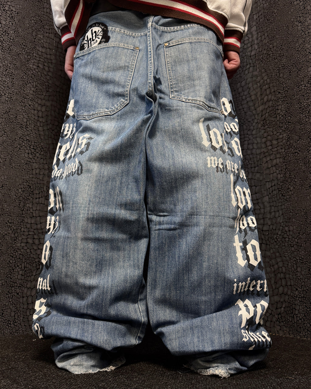 [V0818de] Vintage y2k Hoodboyz blaue baggy jeans