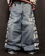 [V0818de] Vintage y2k Hoodboyz blaue baggy jeans