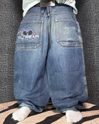 [V0795] Vintage 90s Wu Wear blaue baggy jeans