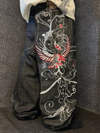 [V0859de] Vintage y2k Artful Dodger schwarze baggy jeans