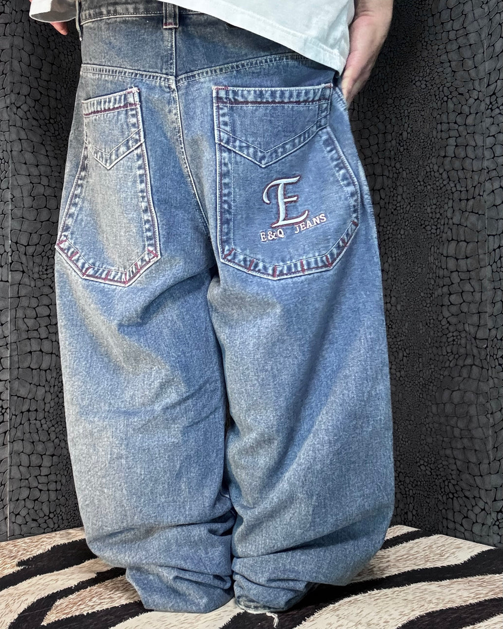 [V0470] Vintage y2k E&Q blaue baggy jeans
