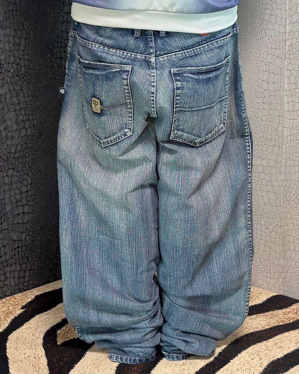 [V0929] Vintage y2k / 2000s Pelle Pelle blaue baggy jeans