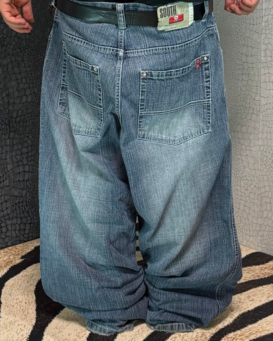 [V0956] Vintage y2k / 2000s Southpole blaue baggy jeans (Red Tab)