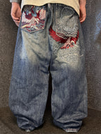 [V0860de] Vintage y2k Artful Dodger blaue baggy jeans