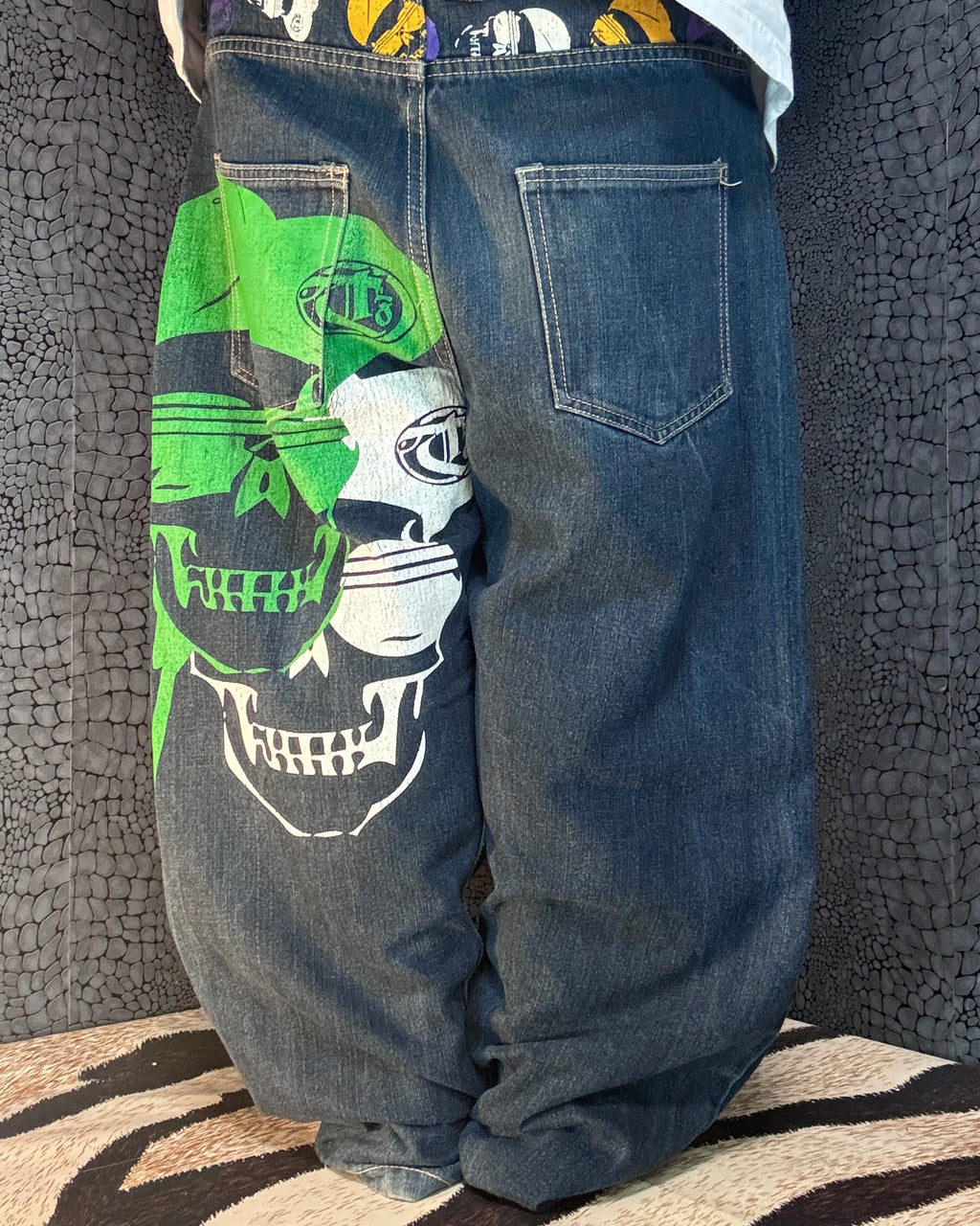 [V0894de] Vintage y2k Townz blaue baggy jeans
