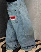 [V0896] Vintage y2k / 2000s Mazine blaue baggy jeans