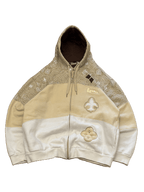 [V0883de] Vintage y2k Karl Kani weiß goldener Hoodie