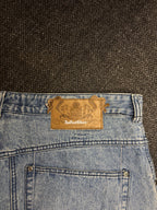 [V0130de] Vintage seltene Bullrot y2k / 2000s blaue baggy jeans shorts