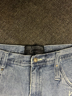 [V0660de] Vintage y2k Karl Kani blaue baggy jeans shorts