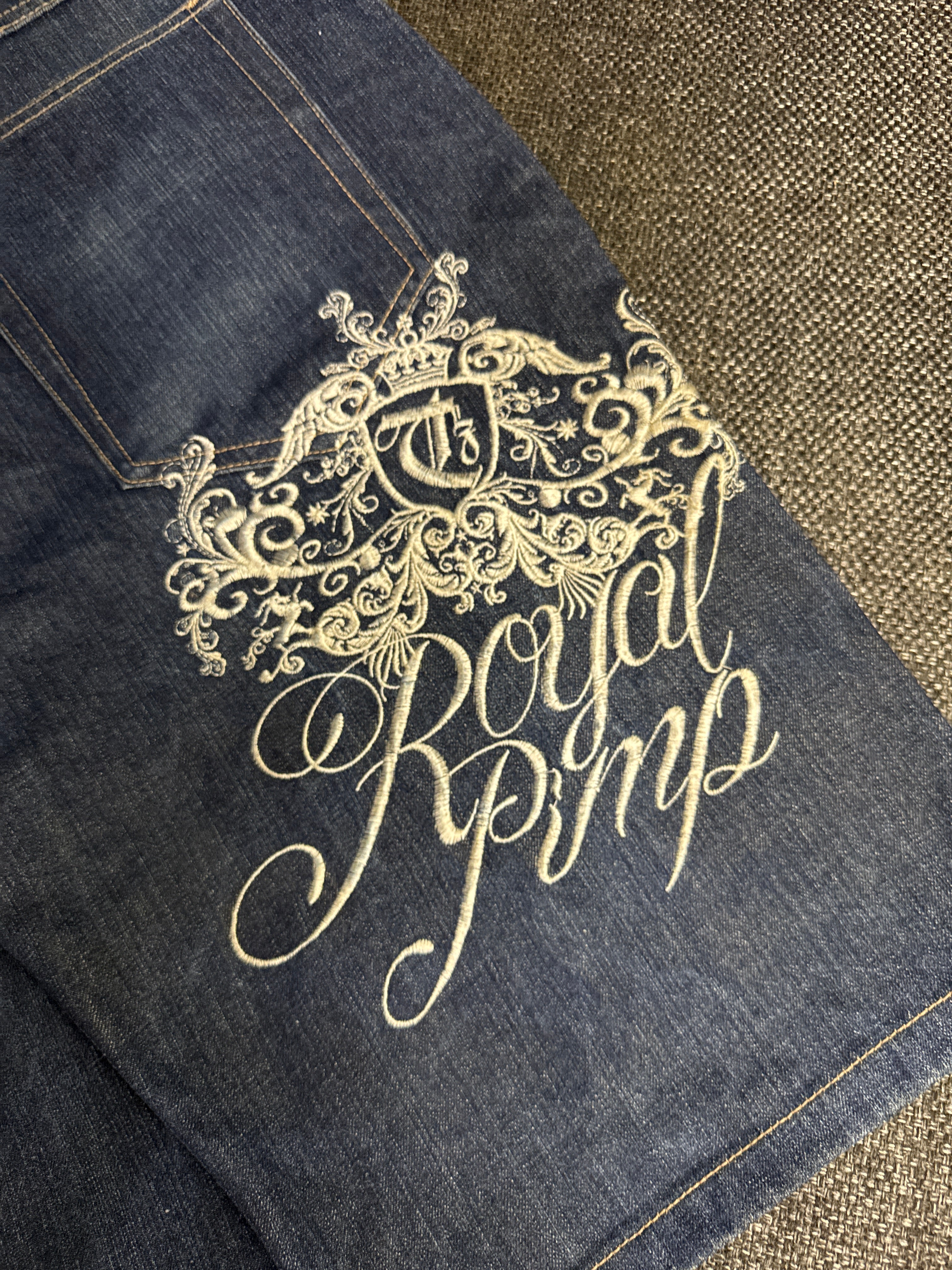 [V0867de] Vintage seltene Townz y2k / 2000s marineblaue baggy jeans shorts
