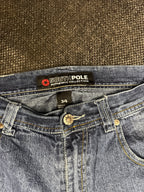 [V0156de] Vintage seltene Southpole y2k / 2000s blaue baggy jeans shorts