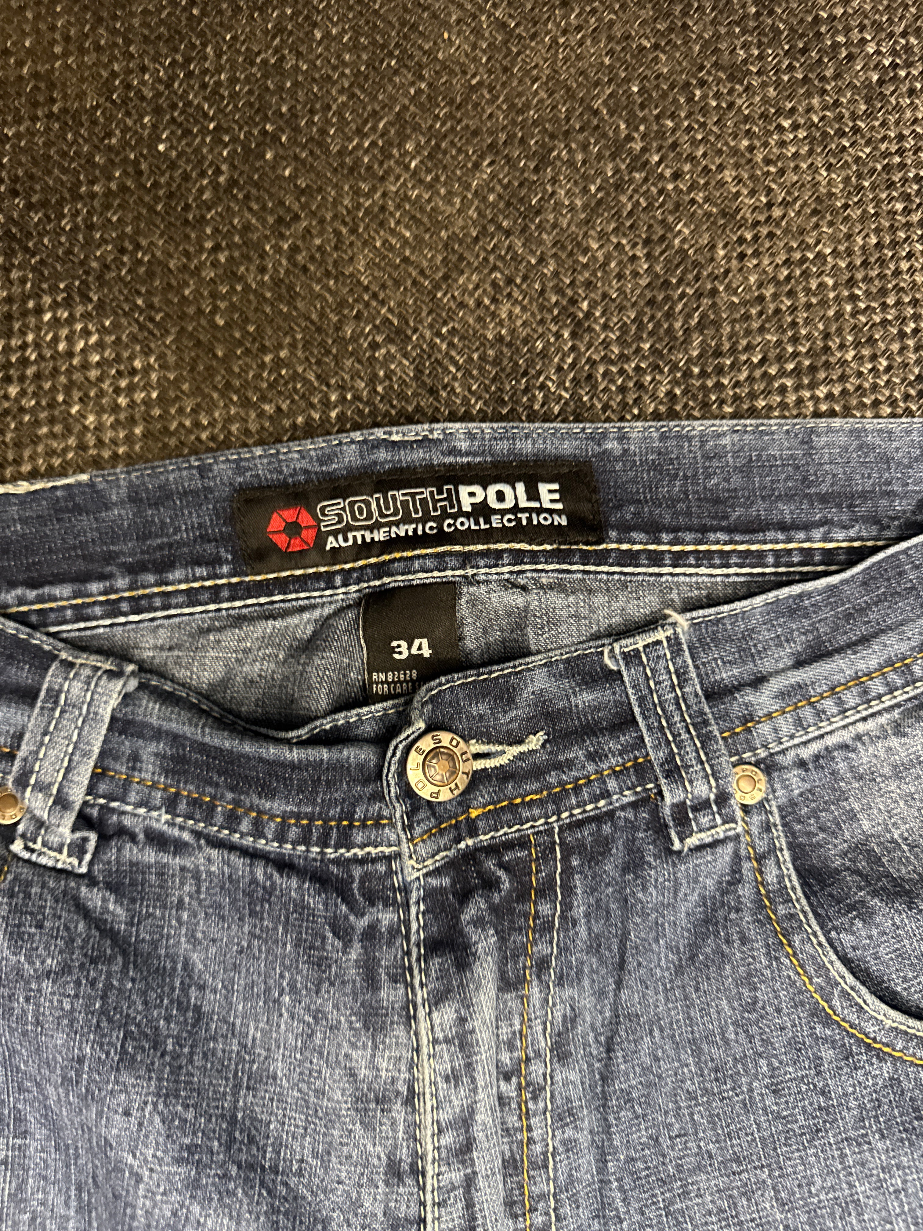 [V0156de] Vintage seltene Southpole y2k / 2000s blaue baggy jeans shorts