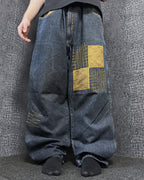 [V0856de] Vintage y2k Majah Flavah blaue baggy jeans