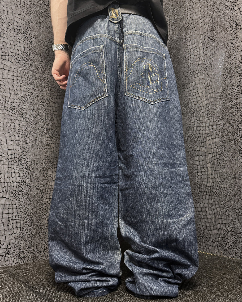 [V0946] Vintage y2k / 2000s DNGRS marineblaue baggy jeans