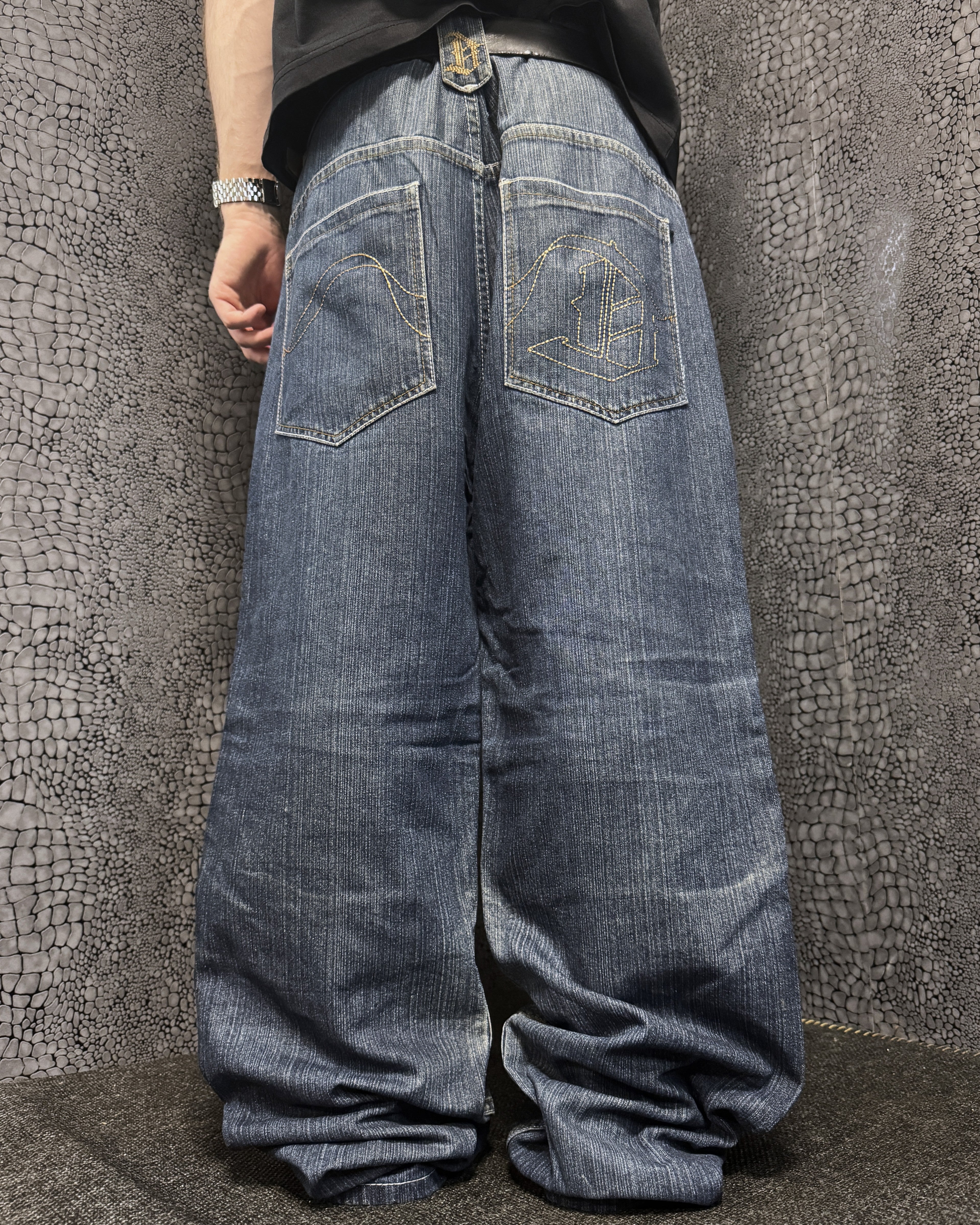 [V0946] Vintage y2k / 2000s DNGRS marineblaue baggy jeans