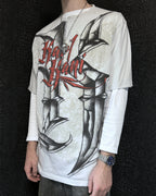 [V0884de] Vintage y2k Karl Kani white red T-Shirt