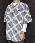 [V0868] Vintage y2k Southpole blaues Hemd (New with Tag, Graffiti)