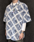 [V0868] Vintage y2k Southpole blaues Hemd (New with Tag, Graffiti)