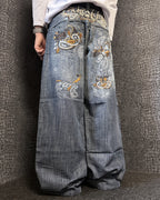 [V0845] Vintage y2k Ecko blaue baggy jeans (Paisley)
