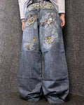 [V0845] Vintage y2k Ecko blaue baggy jeans (Paisley)