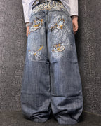 [V0845] Vintage y2k Ecko blaue baggy jeans (Paisley)