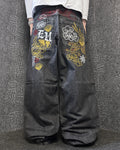 [V0963de] Vintage y2k Ecko schwarze baggy jeans (Japan)