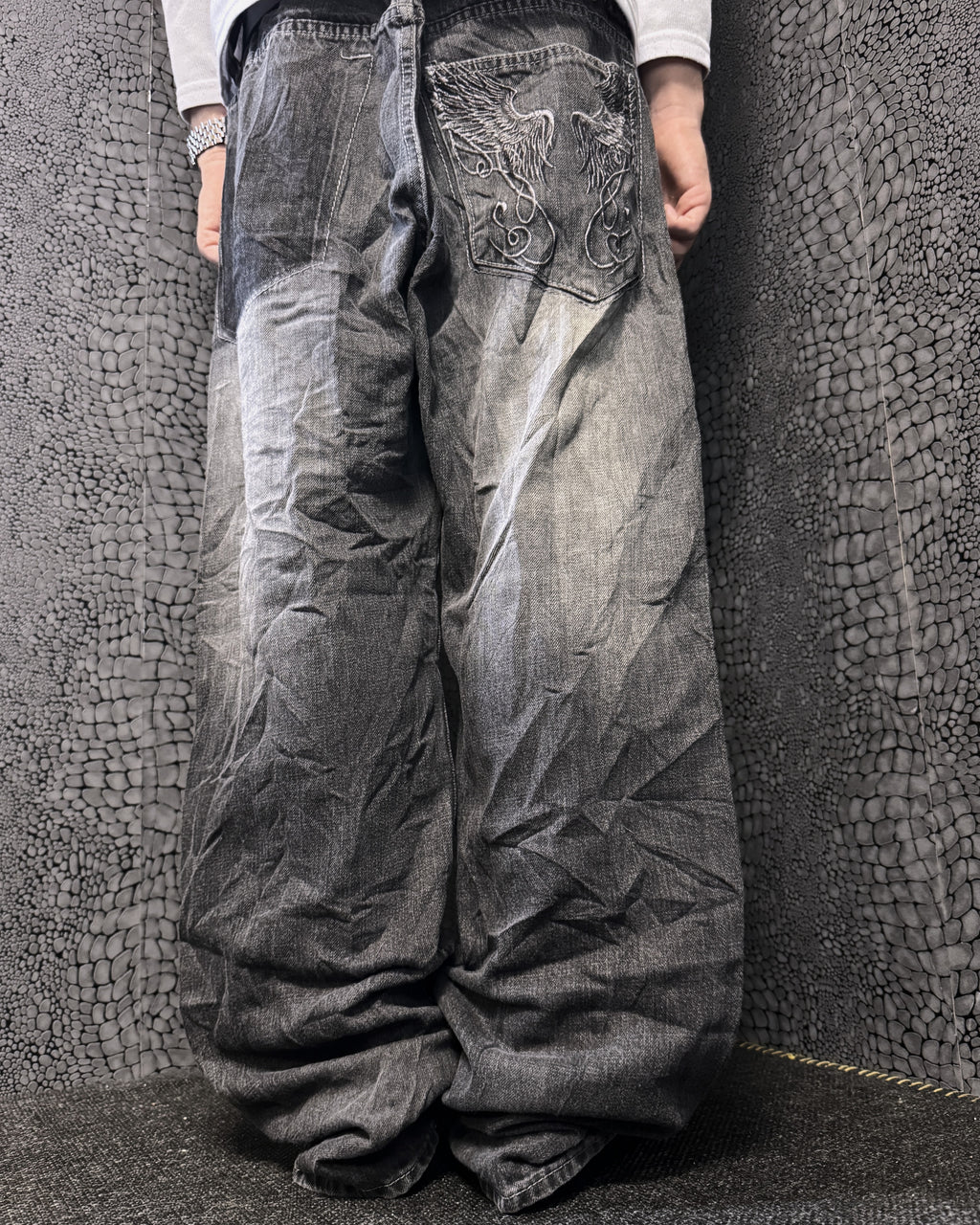 [V0953] Vintage y2k / 2000s Southpole schwarze baggy jeans