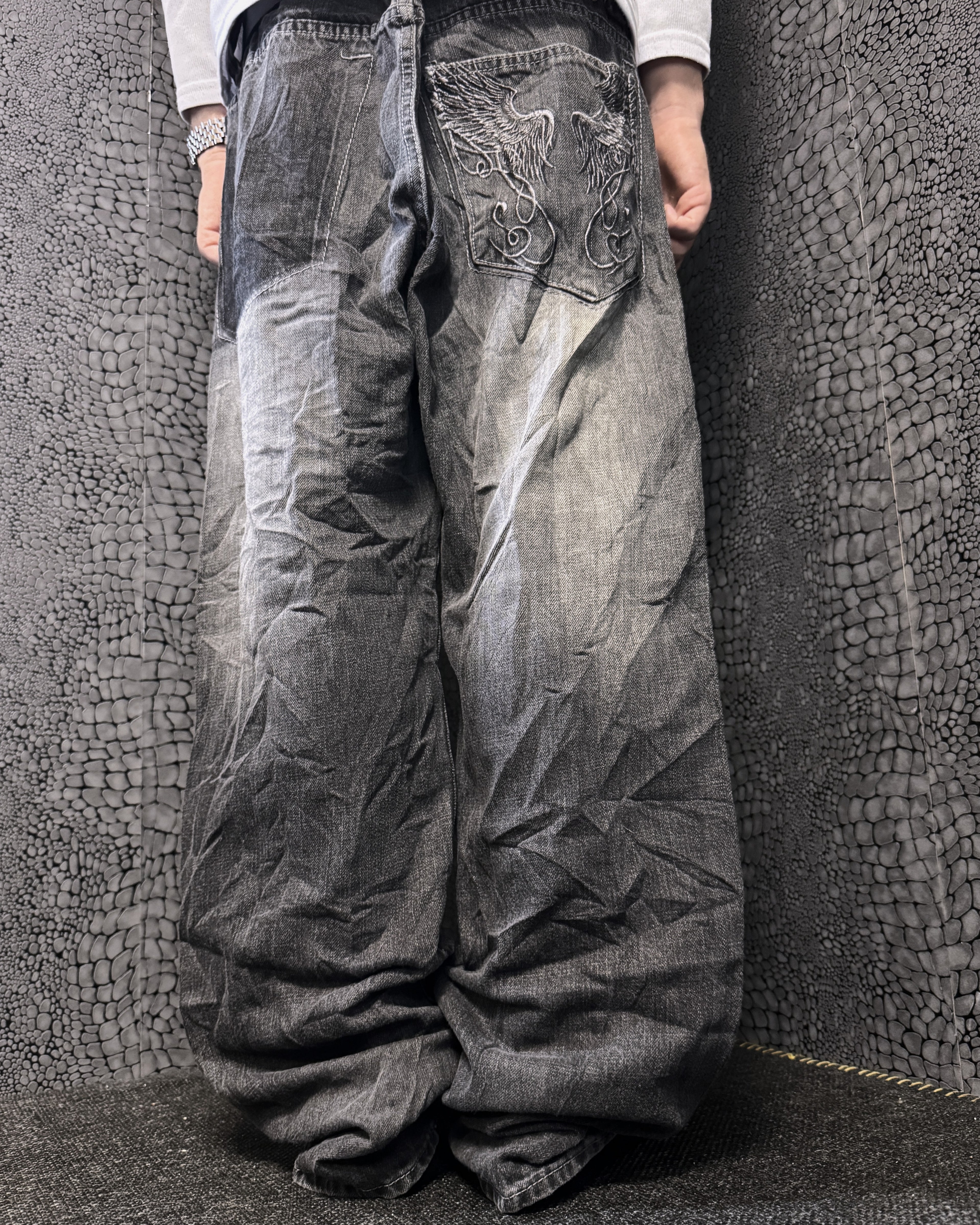 [V0953] Vintage y2k / 2000s Southpole schwarze baggy jeans