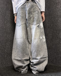 [V0889de] Vintage y2k Southpole graue baggy jeans
