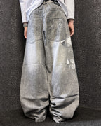 [V0889de] Vintage y2k Southpole graue baggy jeans