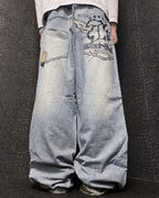 [V0848de] Vintage y2k Karl Kani blaue baggy jeans
