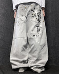 [V0888de] Vintage y2k Southpole graue baggy jeans (Paint Splatter)