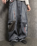 [V0733] Vintage y2k Fubu marineblaue baggy jeans