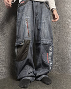 [V0733] Vintage y2k Fubu marineblaue baggy jeans