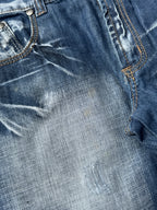 [V0960de] Vintage y2k Kosmo Lupo blaue straight jeans