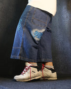 [V0156de] Vintage seltene Southpole y2k / 2000s blaue baggy jeans shorts