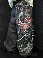 [V0859de] Vintage y2k Artful Dodger nero baggy jeans