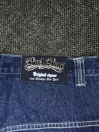[V0758de] Vintage y2k Karl Kani marineblaue baggy jeans shorts (Street Lyrics - Original Citywear)